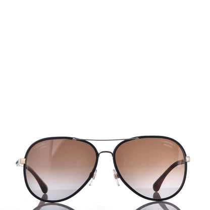 Chanel Metal Polarized Pilot Winter Sunglasses 4219-Q Brown 2 of 7