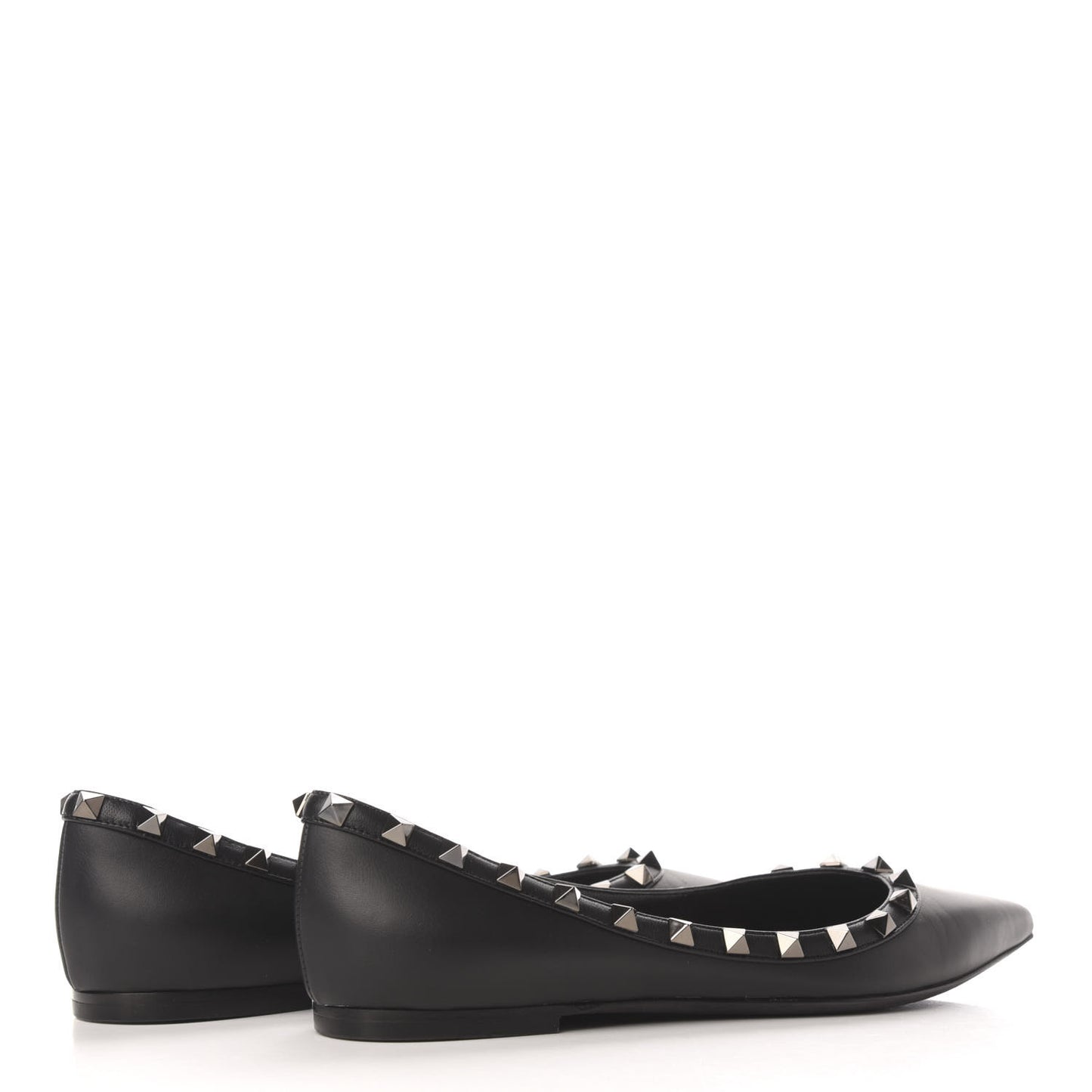 Nappa Rockstud Ballerina Flats 37 Black