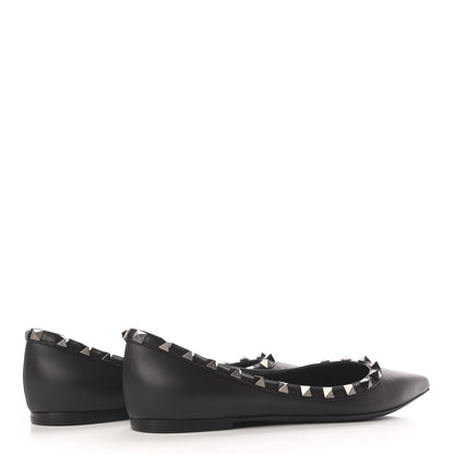 Valentino Garavani Nappa Rockstud Ballerina Flats 37 Black 4 of 9