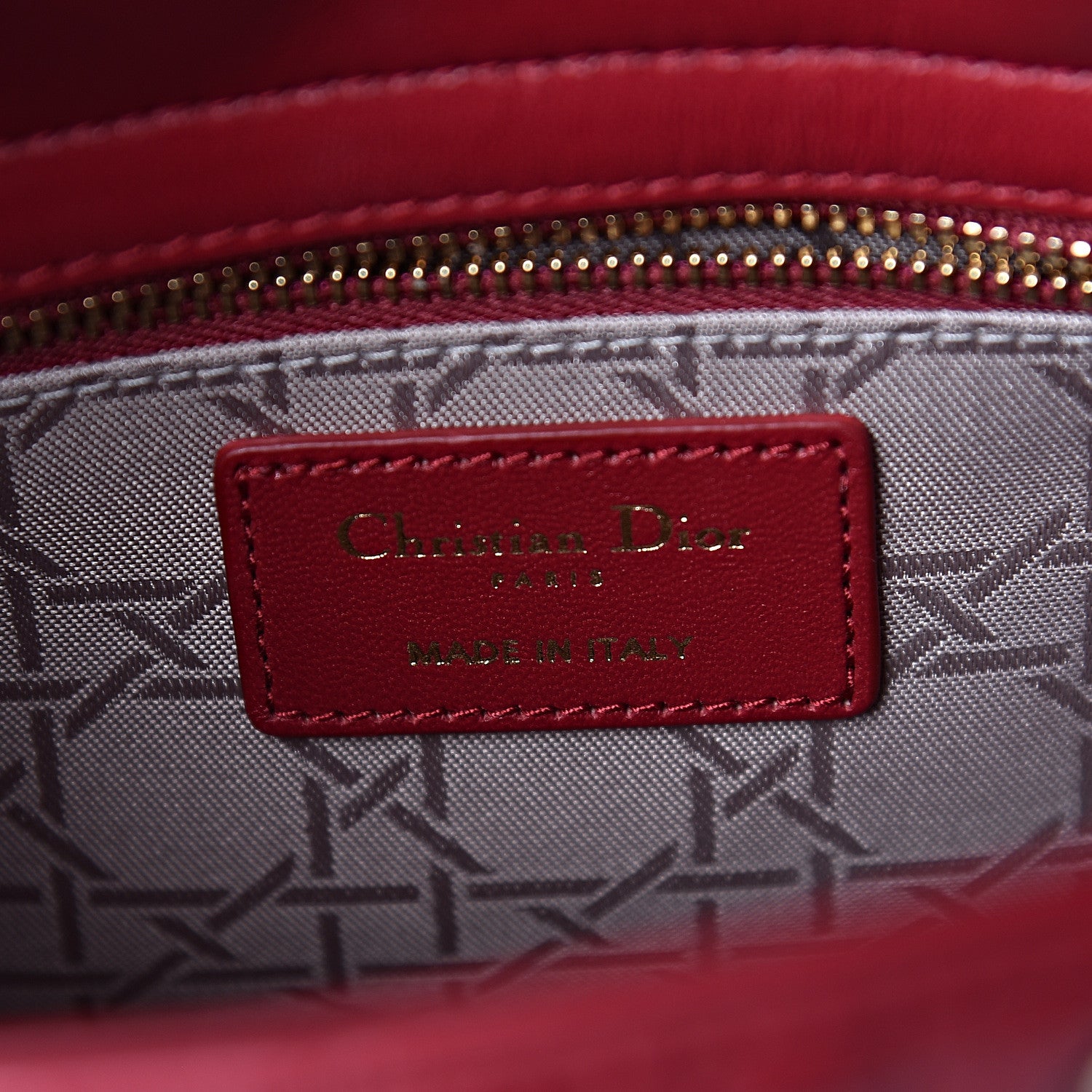 Christian Dior Lambskin Cannage Small My Lady Dior Red 6 of 12