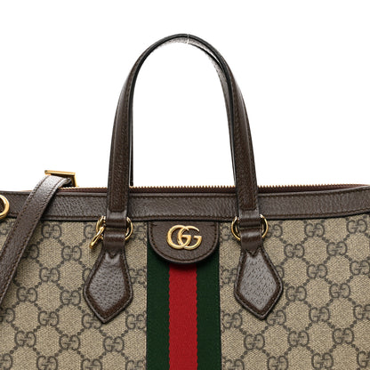 Gucci GG Supreme Monogram Web Medium Ophidia Tote Bag Brown 5 of 12