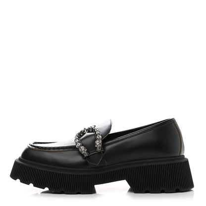 Gucci Cordovan Lux Dionysus Hunder Loafers 40.5 Black 1 of 9