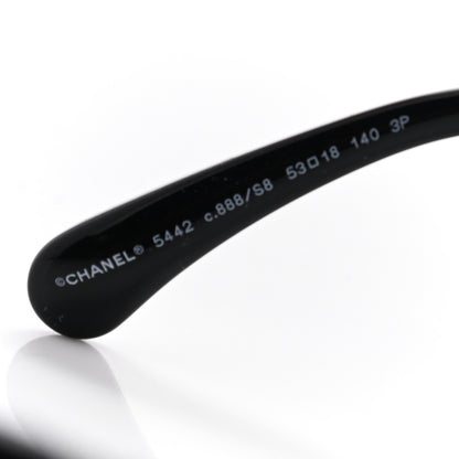 Chanel Acetate Metal Polarized Rectangle Sunglasses 5442 Black 5 of 7