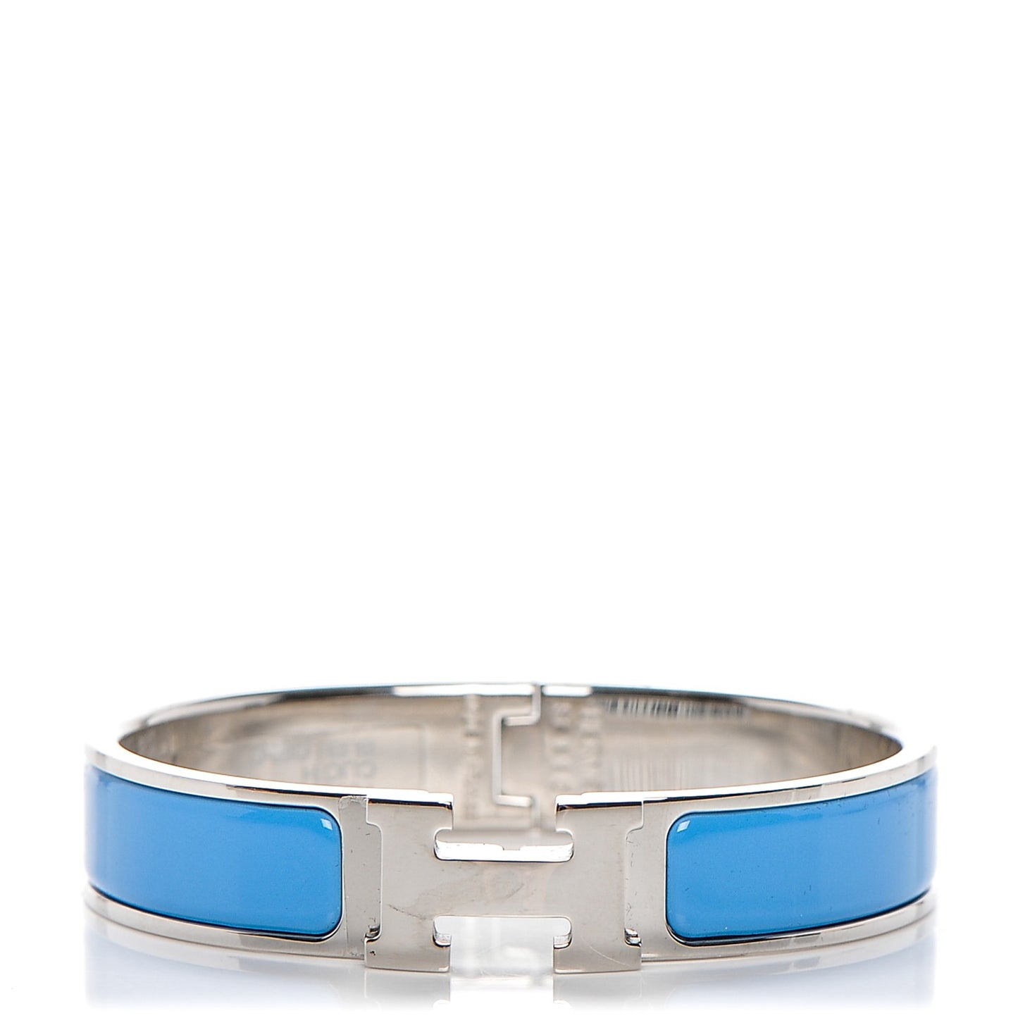 Enamel Narrow Clic Clac H Bracelet PM Bleu Cielo
