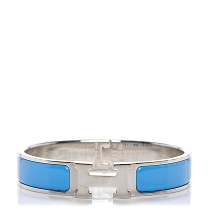 Hermes Enamel Narrow Clic Clac H Bracelet PM Bleu Cielo 1 of 12
