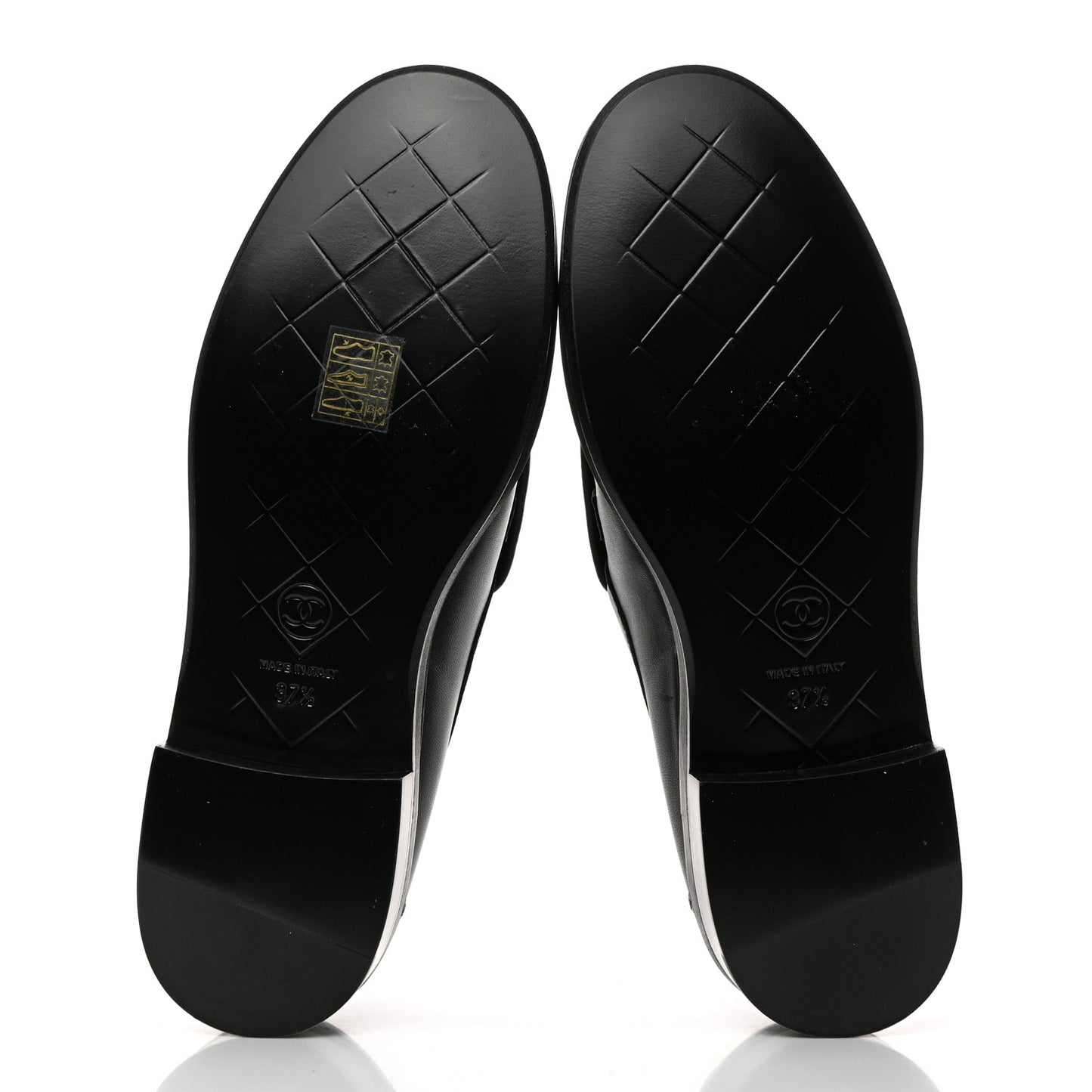 Lambskin Quilted CC Turnlock Loafers 37.5 Black
