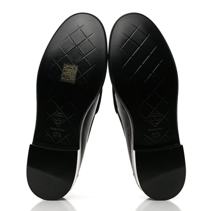 Chanel Lambskin Quilted CC Turnlock Loafers 37.5 Black 5 of 9