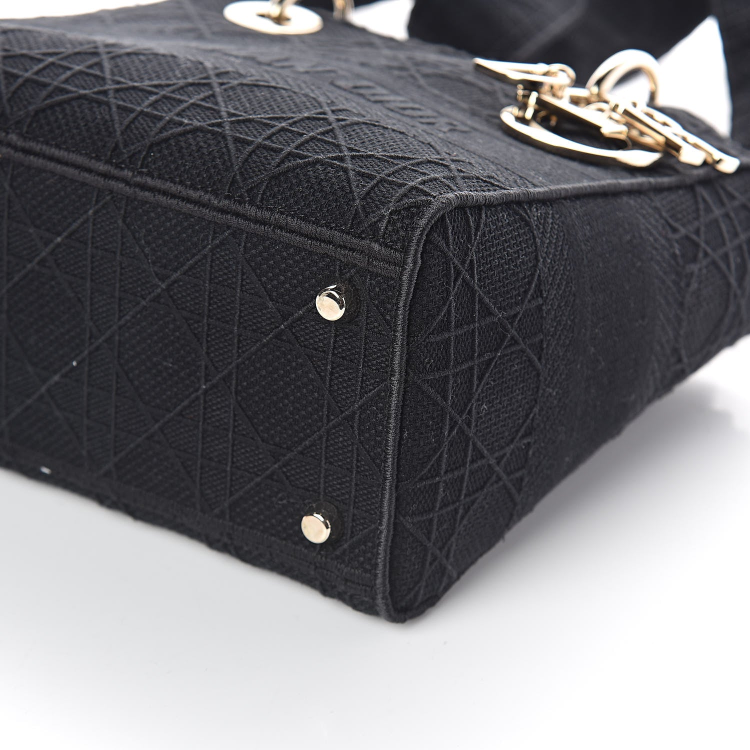 Christian Dior Canvas Cannage Medium Lady D-Lite Black 9 of 9
