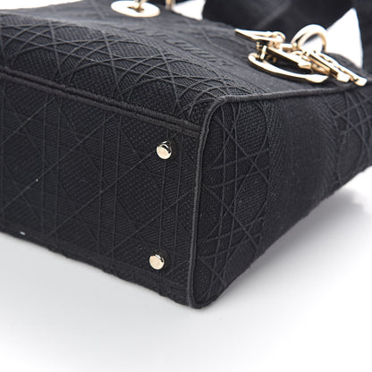 Christian Dior Canvas Cannage Medium Lady D-Lite Black 9 of 9
