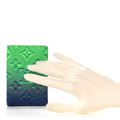 Louis Vuitton Taurillon Illusion Pocket Organizer Bleu Vert 2 of 7