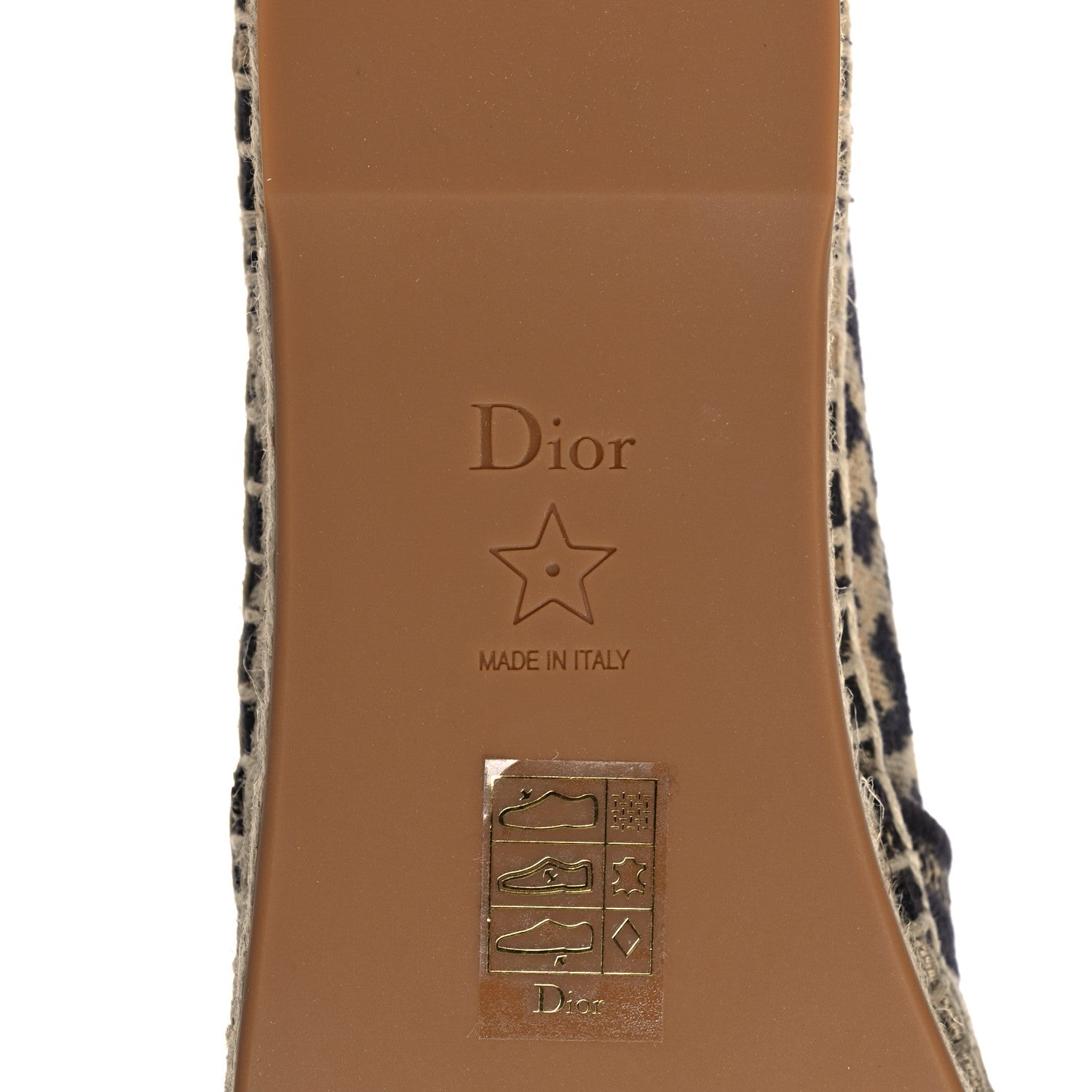 Christian Dior Cotton Embroidered Leopard Print Granville Espadrille 41 Natural 6 of 9