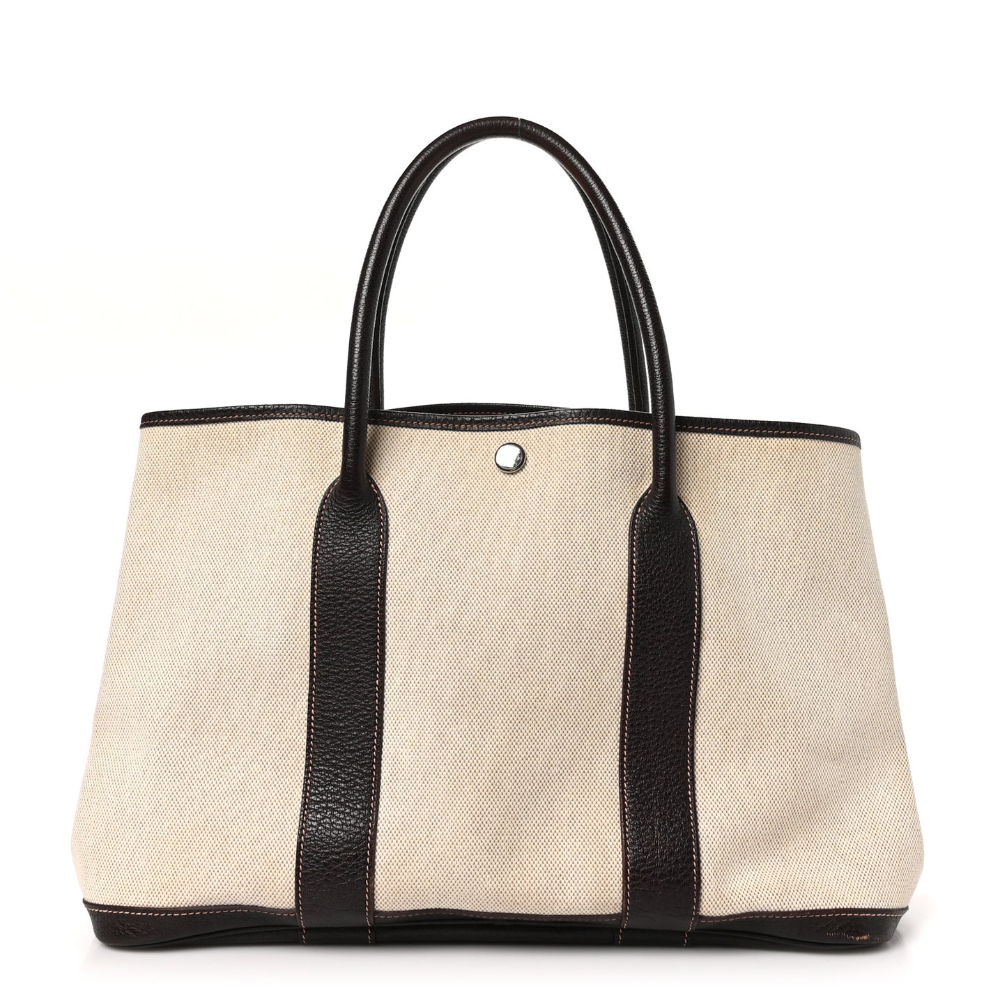 Buffle Skipper Toile Garden Party 36 MM Tote Marron Fonce