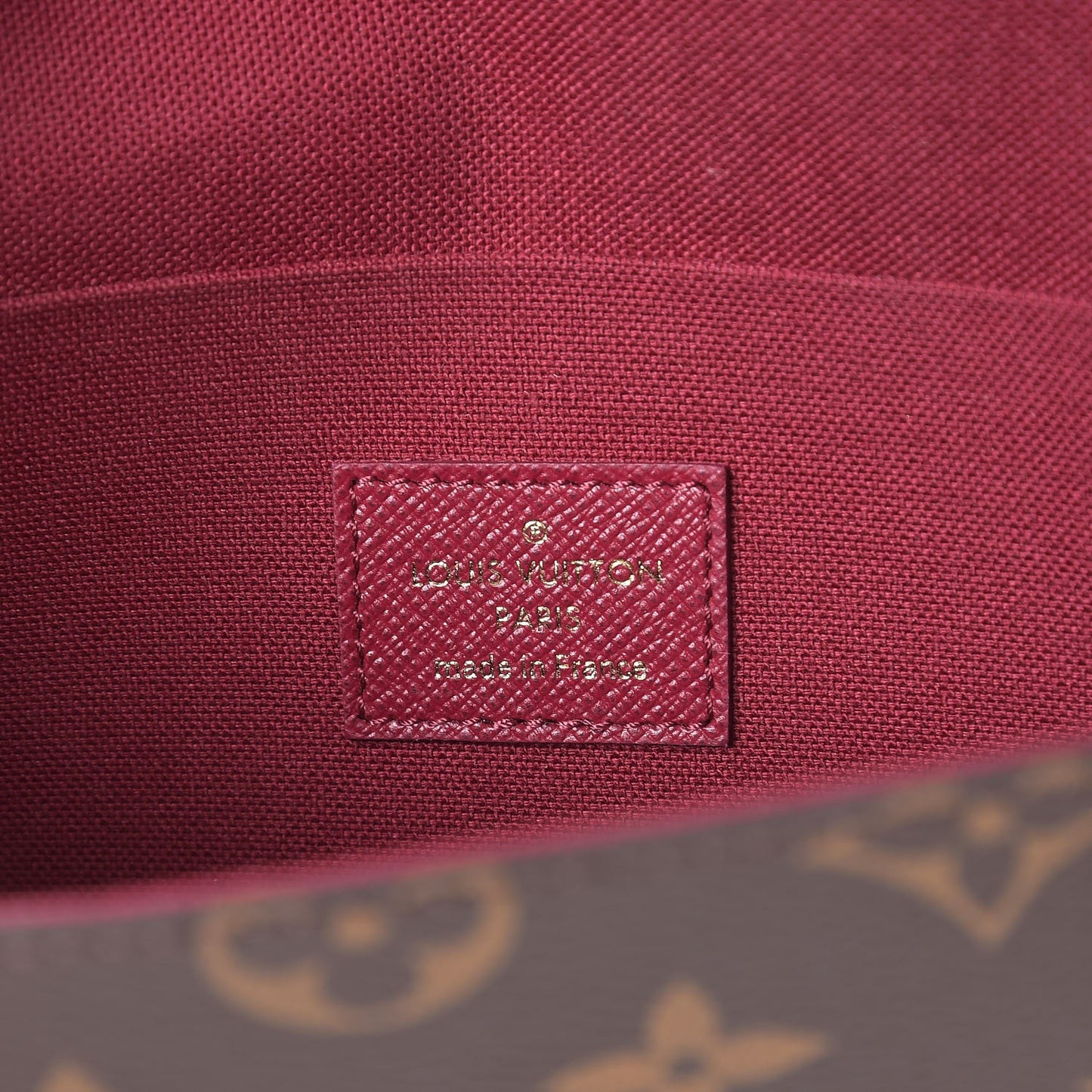 Monogram Pochette Felicie Chain Wallet Fuchsia