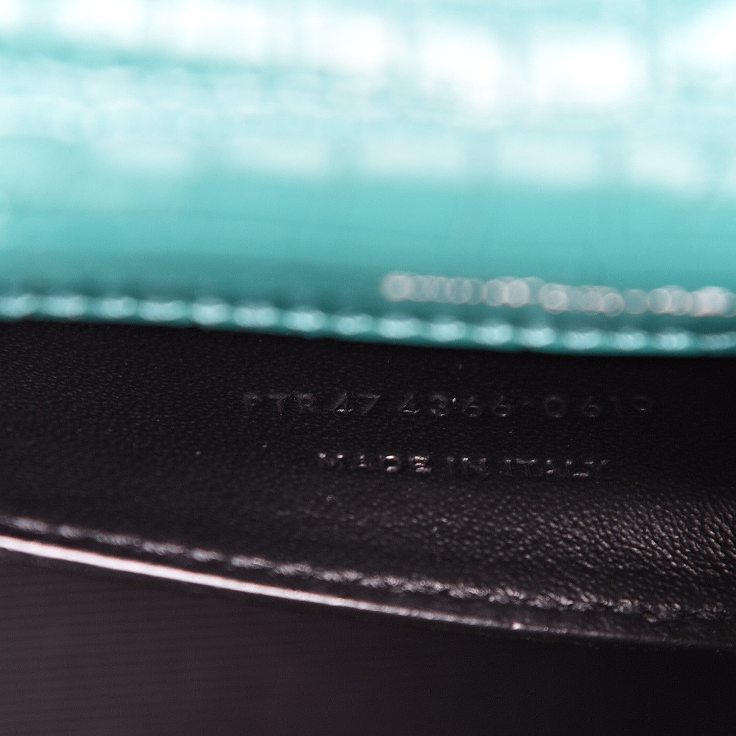 Saint Laurent Calfskin Crocodile Embossed Monogram Small Kate Tassel Satchel Green 6 of 9
