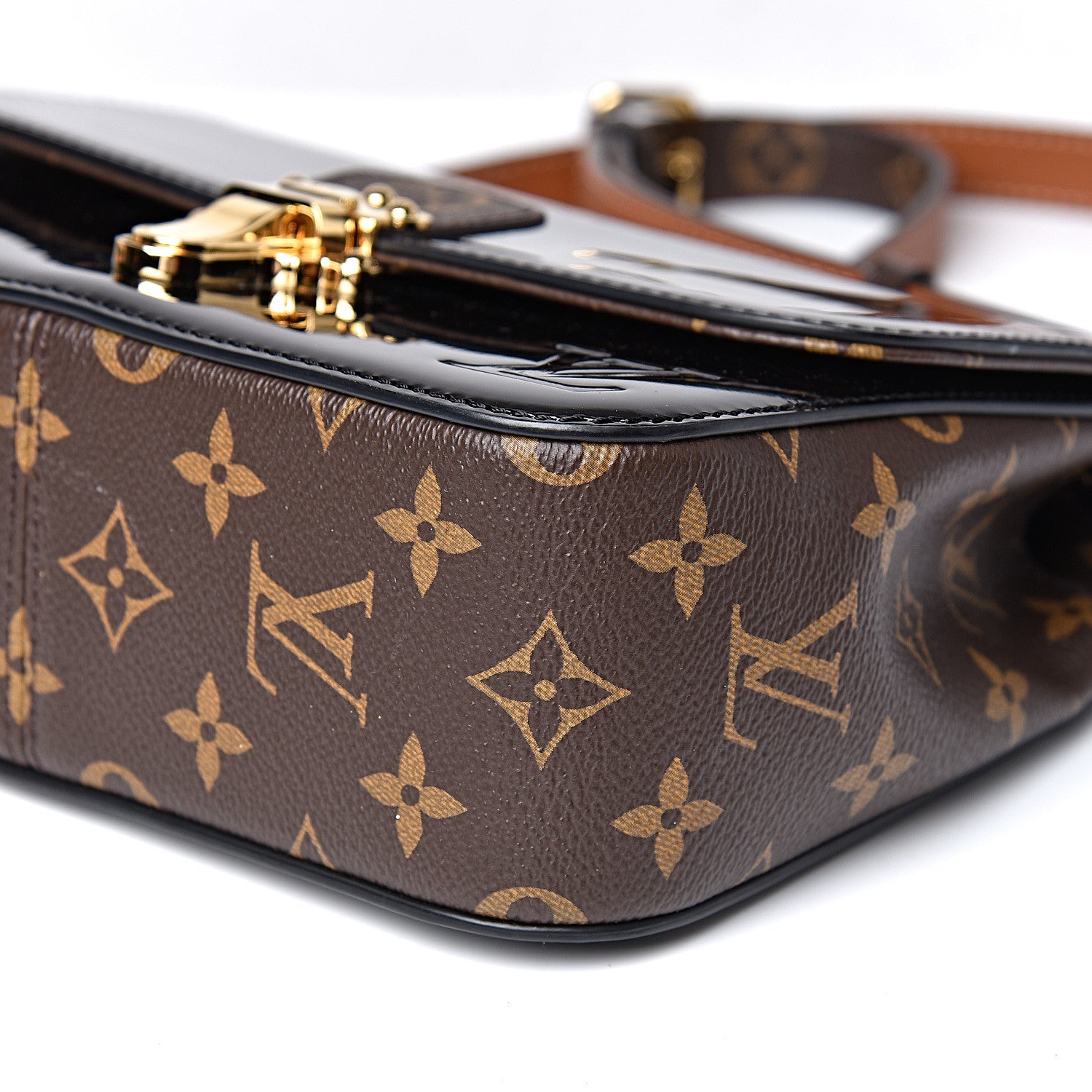 Louis Vuitton Patent Calfskin Monogram Cherrywood BB Black 6 of 11