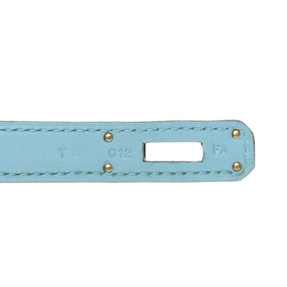Hermes Swift Kelly Cut Clutch Pochette Bleu Saint Cyr 7 of 9