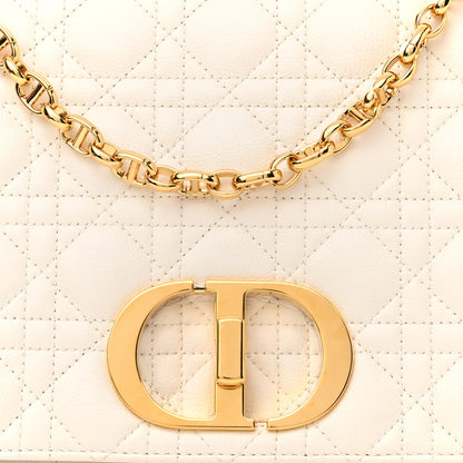 Christian Dior Grained Calfskin Cannage Large Caro Bag Latte 8 of 10