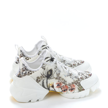 Christian Dior Neoprene Rubber Champetre Print Womens D-Connect Sneakers 40.5 White Multicolor 4 of 12
