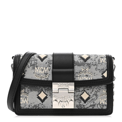 MCM Vintage Jacquard Monogram Mini Tracy Crossbody Black 1 of 11