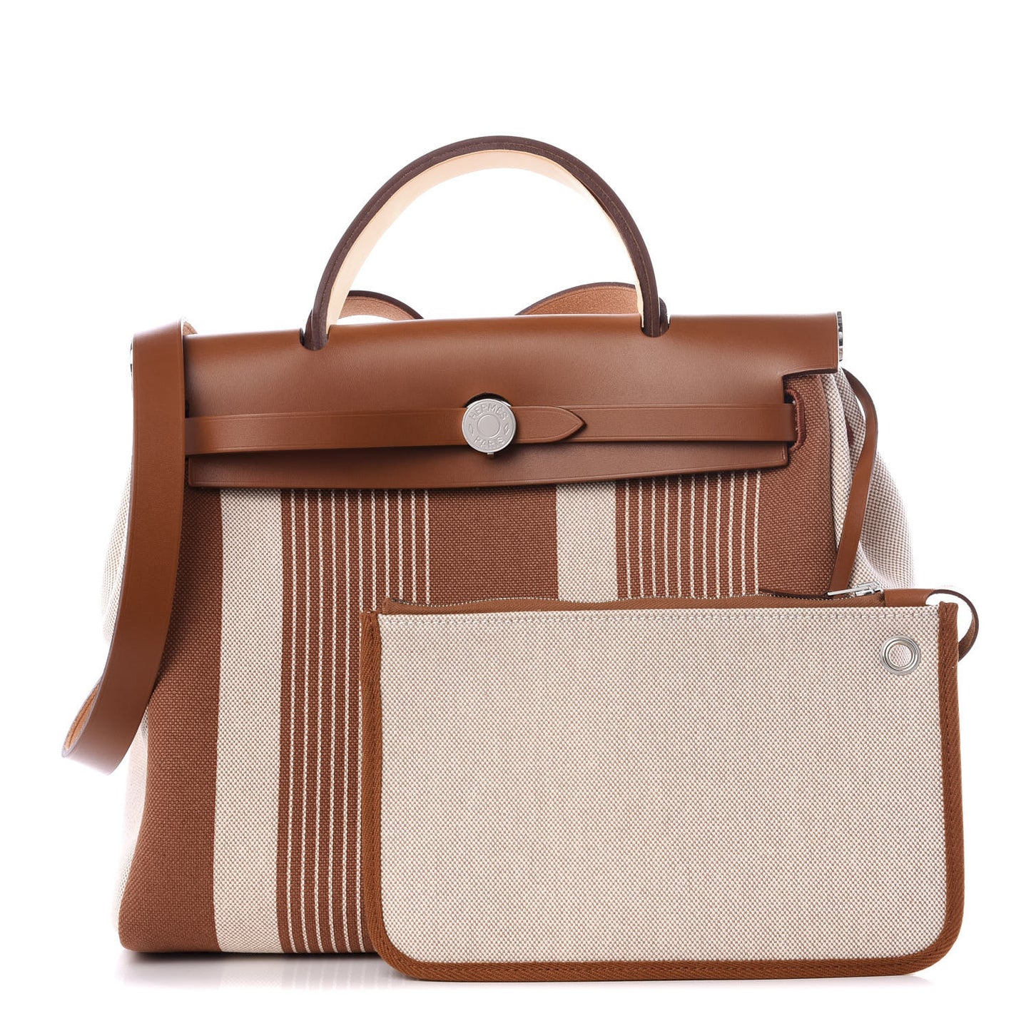 Vache Hunter Toile H Vibration Herbag Zip Retourne 31 PM Fauve Ecru Beige