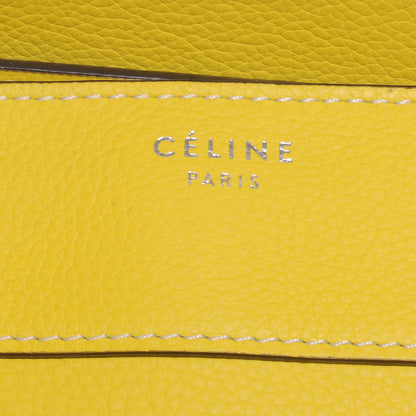 Celine Drummed Calfskin Mini Luggage Citron 5 of 10