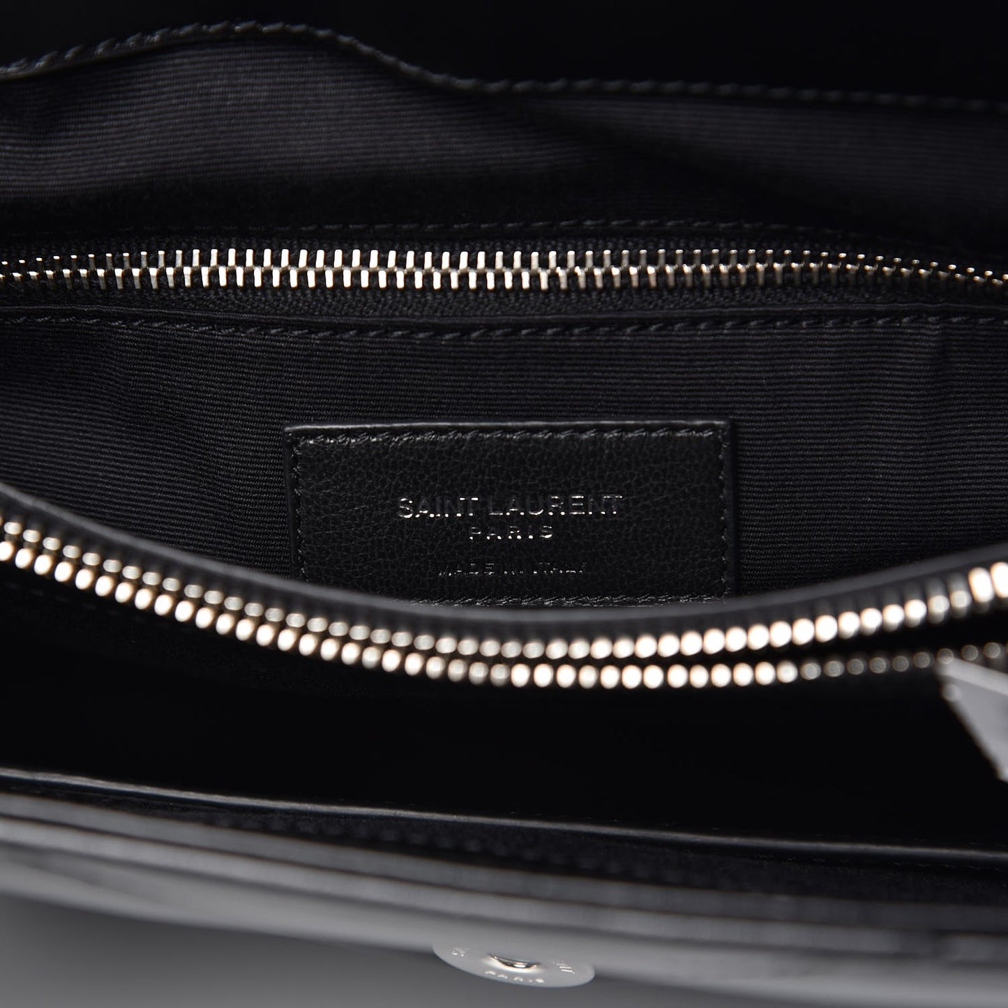 Calfskin Y Quilted Monogram Medium Loulou Satchel Black