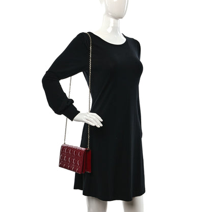 Christian Dior Patent Cannage LADY DIOR Clutch Rouge Ceris 2 of 17