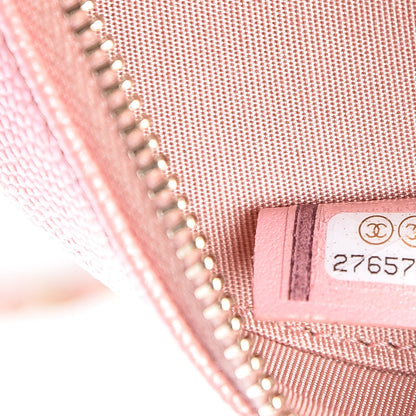 Chanel Iridescent Caviar Resin Quilted Round Clutch With Chain Pink 7 of 10