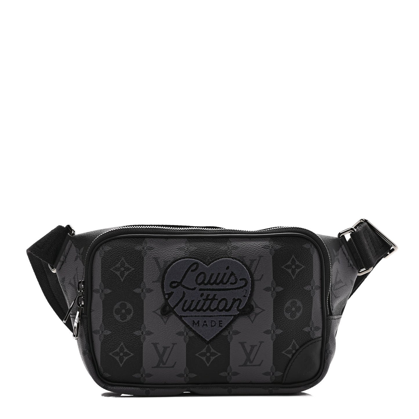 X NIGO Monogram Eclipse Stripes LV Heart Modular Sling Bag