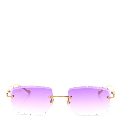 Cartier Metal Rimless Sunglasses CT0030O-002 Purple 3 of 15