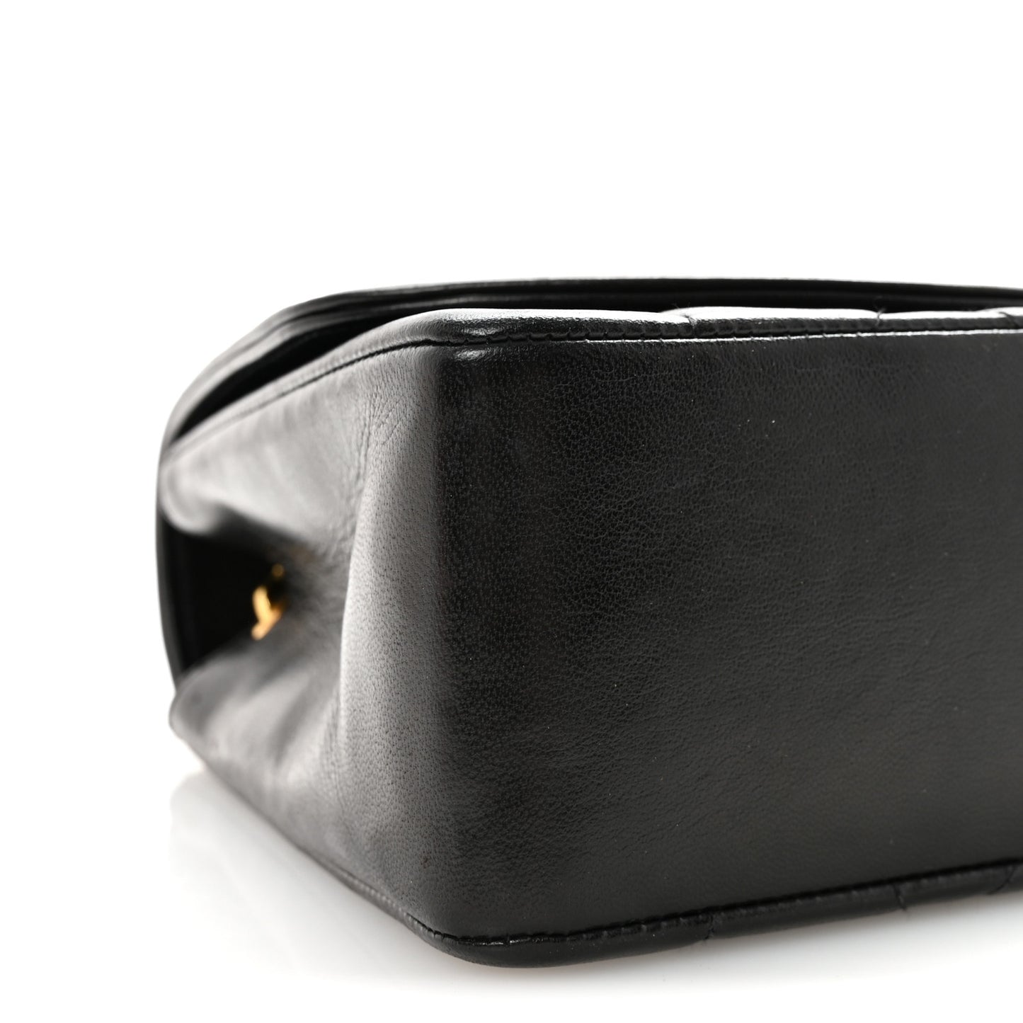 Lambskin Quilted Medium Single Flap Black