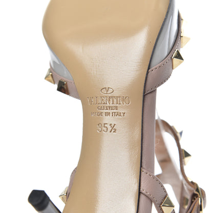 Valentino Garavani Patent Nappa Rockstud Ankle Strap 65mm Pumps 35.5 Pastel Grey Poudre 7 of 14