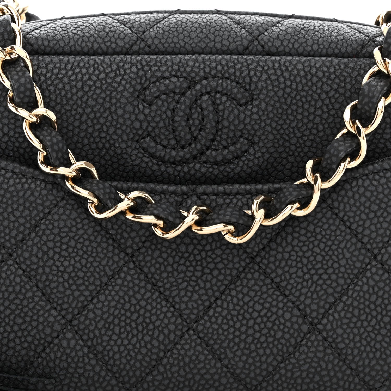 Chanel Iridescent Caviar Quilted Mini Coco Tassel Camera Case Black 8 of 11