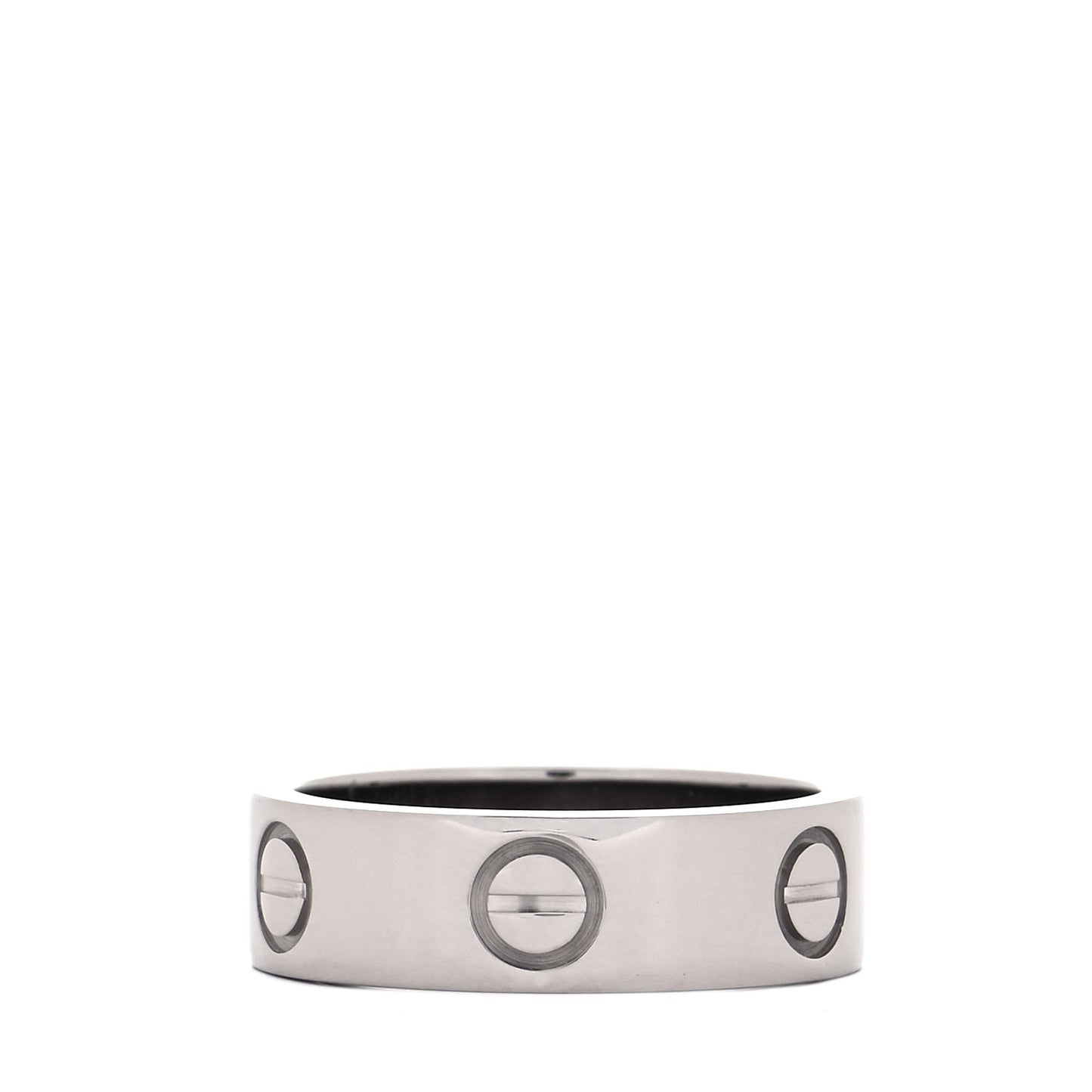 18K White Gold 5.5mm LOVE Ring 50 5.25