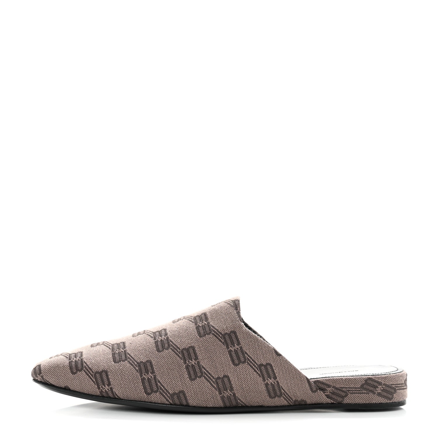 Balenciaga Jacquard BB Monogram Mens Cosy Mules 40 Dark Mink Grey Dark Brown 1 of 9