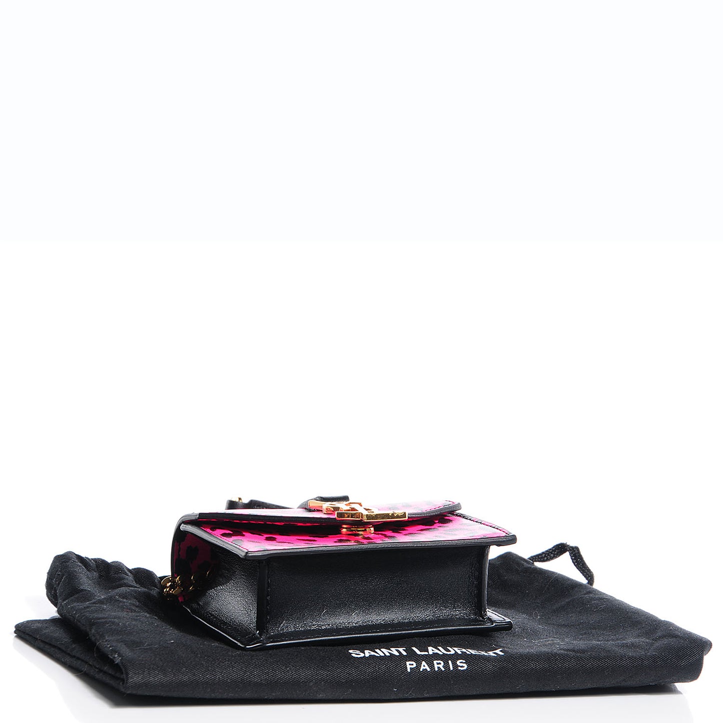 Calfskin Monogram Leopard Print Mini Candy Crossbody Pink Black