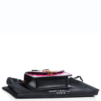 Saint Laurent Calfskin Monogram Leopard Print Mini Candy Crossbody Pink Black 4 of 7