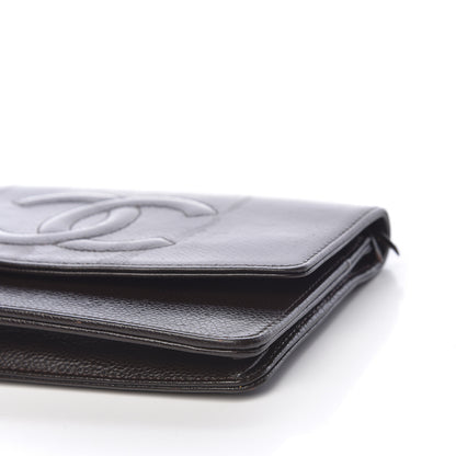 Chanel Caviar Timeless CC Wallet On Chain WOC Dark Brown 6 of 18