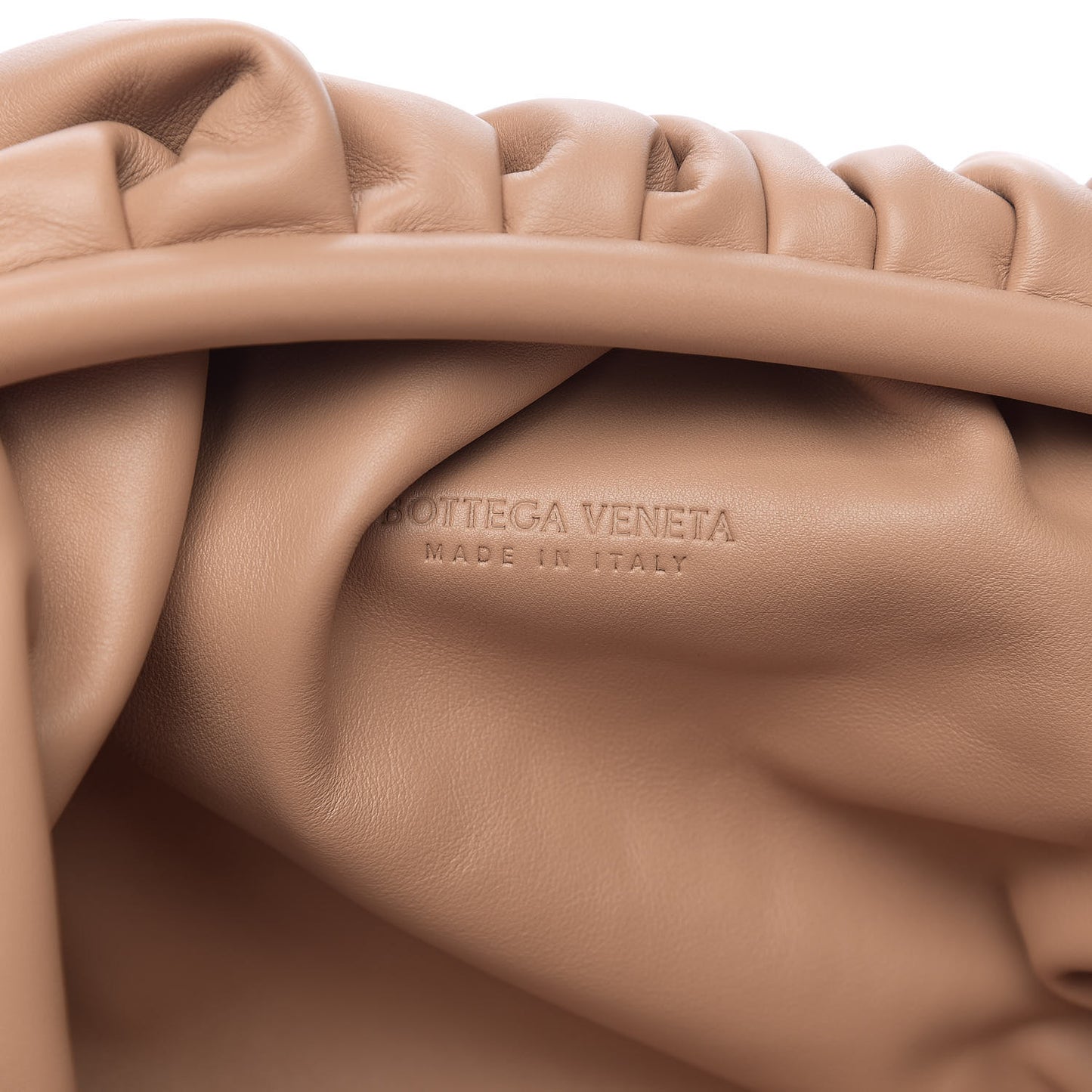 Smooth Butter Calf The Pouch Oversized Clutch Nude