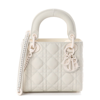 Christian Dior Ultra Matte Calfskin Cannage Mini Lady Dior White 1 of 7