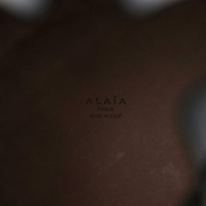Alaia Calfskin Laser Cut Corset 19 Bucket Bag Black 9 of 9