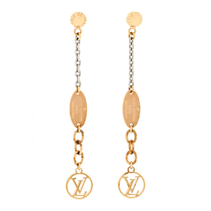 Louis Vuitton Logomania Earrings Gold 1 of 5