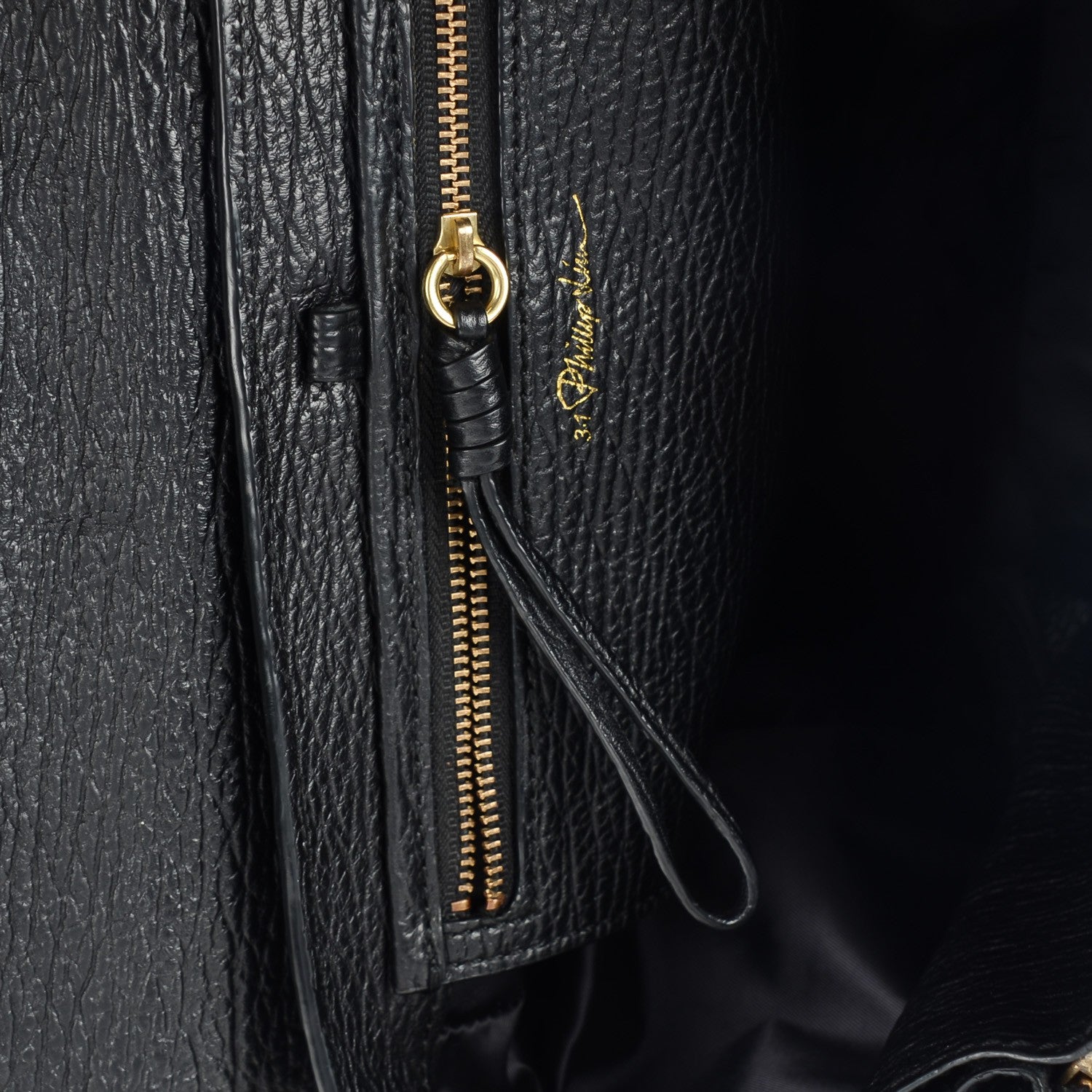 3.1 Phillip Lim 3.1 Textured Calfskin Medium Pashli Satchel Black 11 of 13