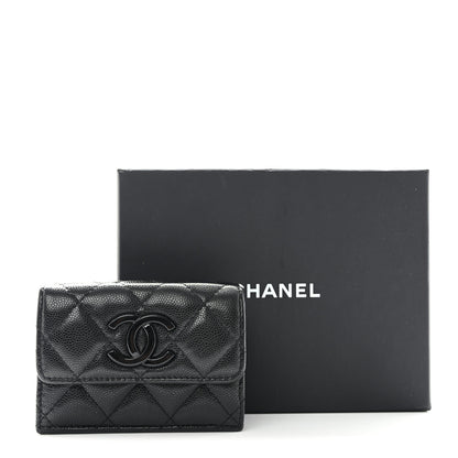 Chanel Caviar Quilted My Everything Small Flap Wallet Black 20 of 21