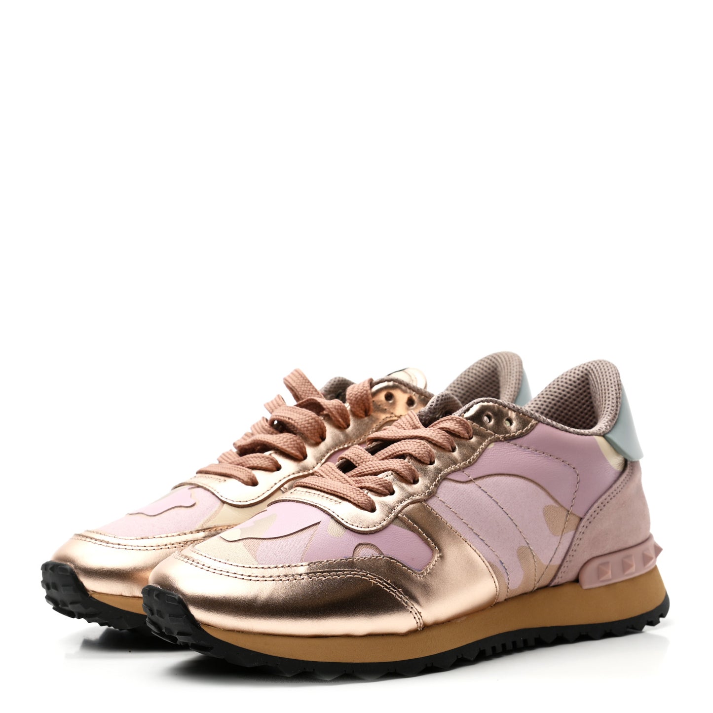 Metallic Nappa Suede Camouflage Womens Rockrunner Sneakers 37 Multicolor
