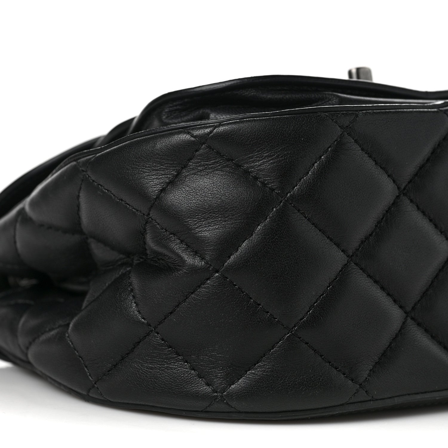 Chanel Lambskin Quilted Messenger Flap Black 8 of 9