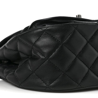Chanel Lambskin Quilted Messenger Flap Black 8 of 9