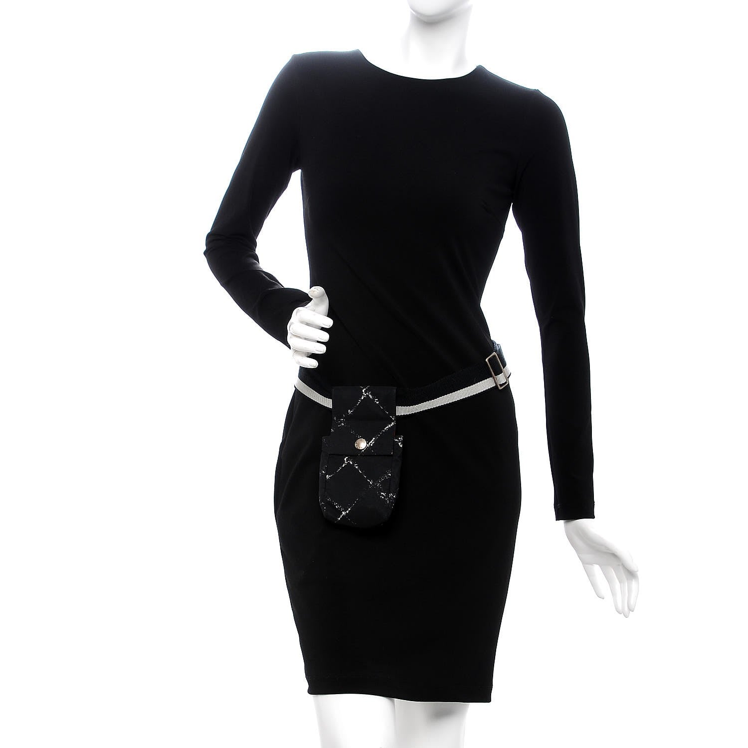 Chanel Nylon Travel Ligne Waist Belt Bag Black 2 of 8