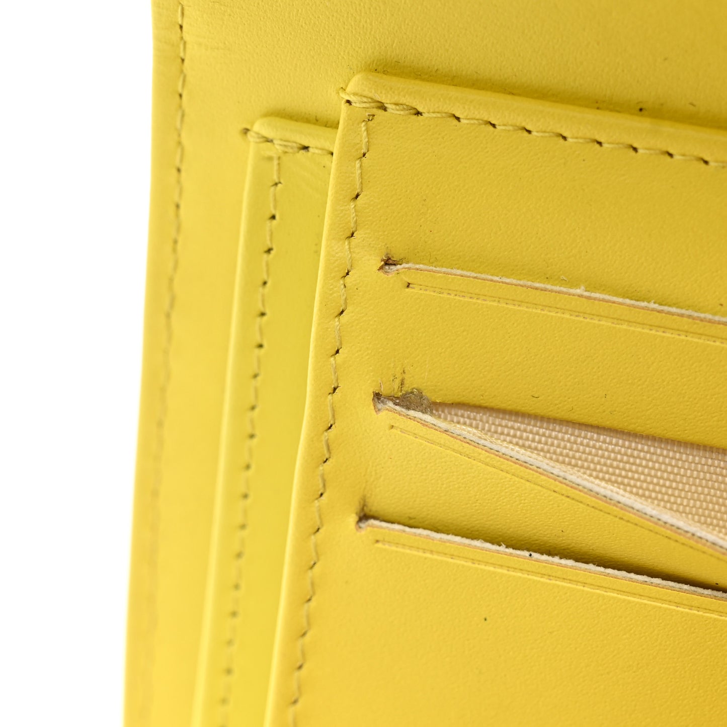 Patent Quilted Compact Flap Wallet Yellow