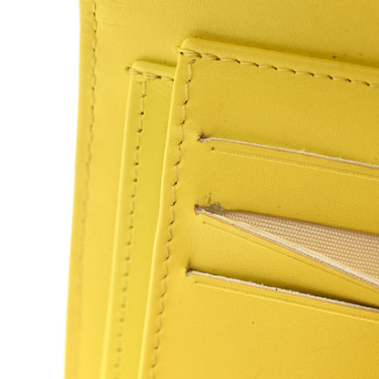 Chanel Patent Quilted Compact Flap Wallet Yellow 8 of 8